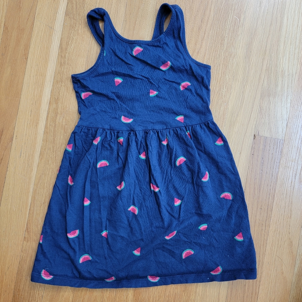 Old Navy Girls Navy Watermelon Print Dress Sz XS/5
